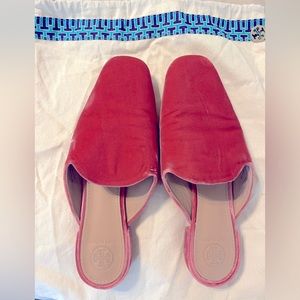 Pink Tory Burch loafers/mules.